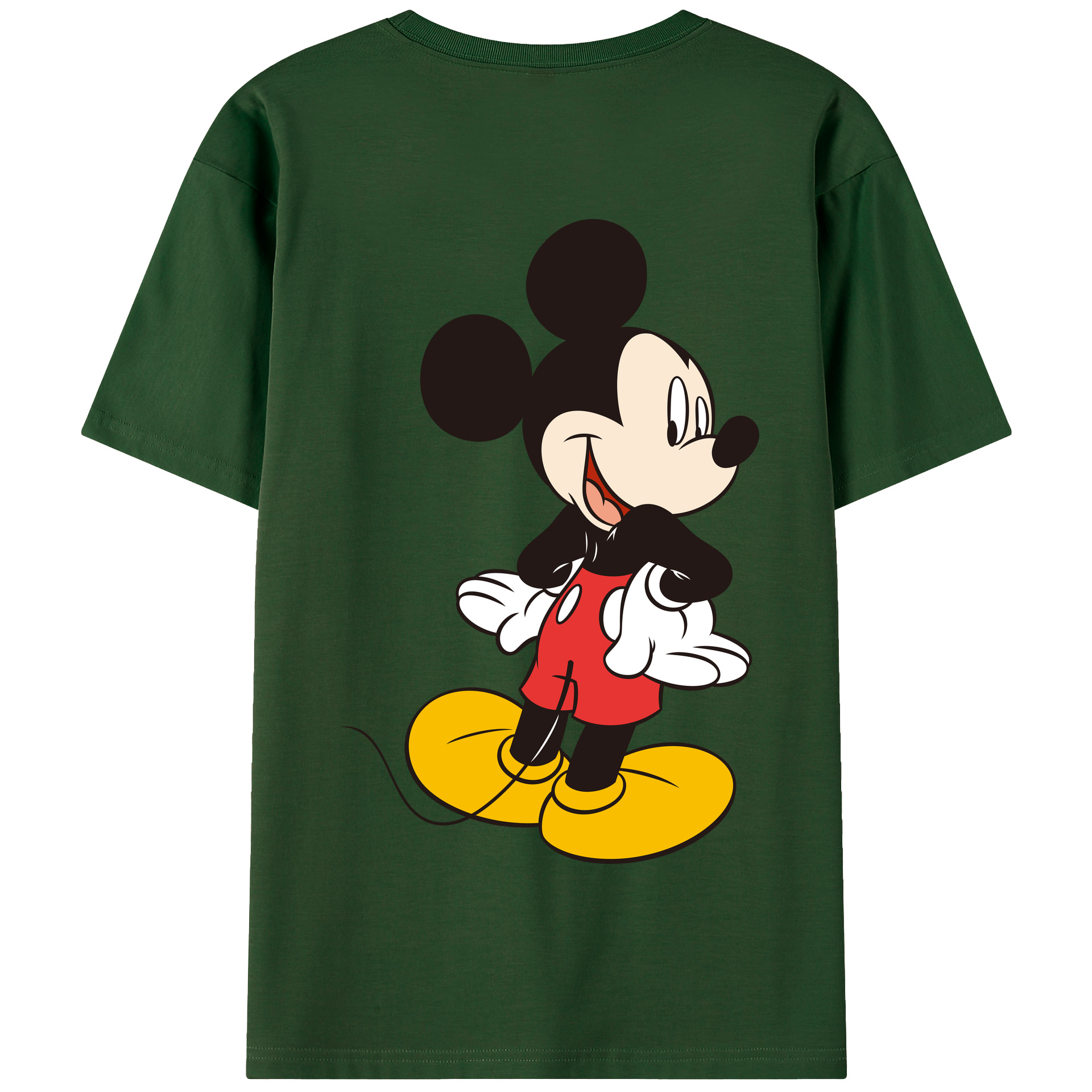 （画像用） ミッキーマウス Mickey Mouse 綿100％半袖Tシャツ（背面プリント）